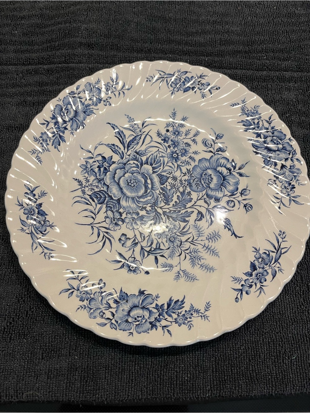 Beacon Hill by British Anchor - Staffordshire Blue Floral Dinner Plate